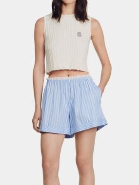 Sandro Cotton Striped Shorts size 40 EU